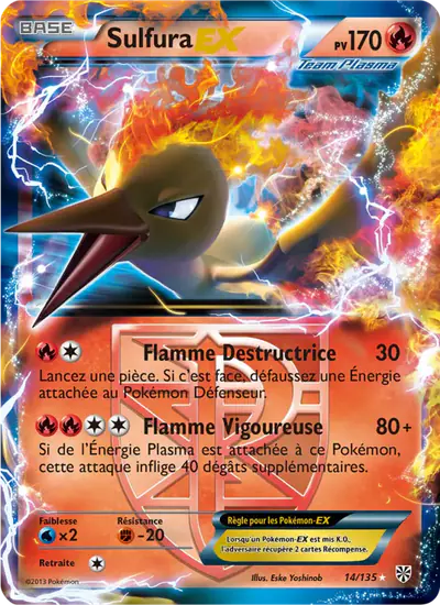 Image de la carte Pokemon Sulfura EX 14/135
