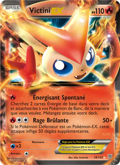 Image de la carte Pokemon Victini EX 18/135
