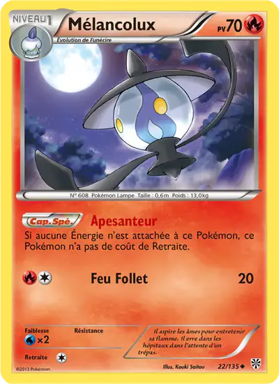 Image de la carte Pokemon Mélancolux 22/135