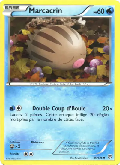 Image de la carte Pokemon Marcacrin 26/135