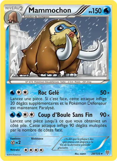 Image de la carte Pokemon Mammochon 28/135