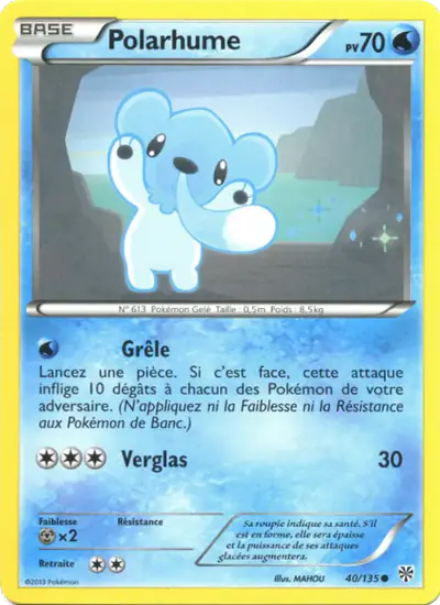 Image de la carte Pokemon Polarhume 40/135