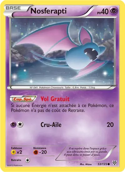 Image de la carte Pokemon Nosferapti 53/135