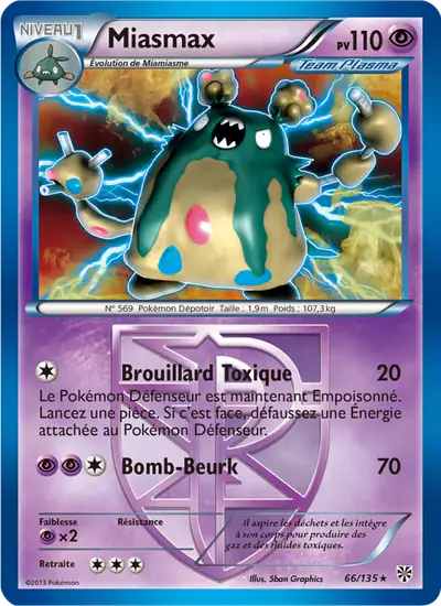 Image de la carte Pokemon Miasmax 66/135