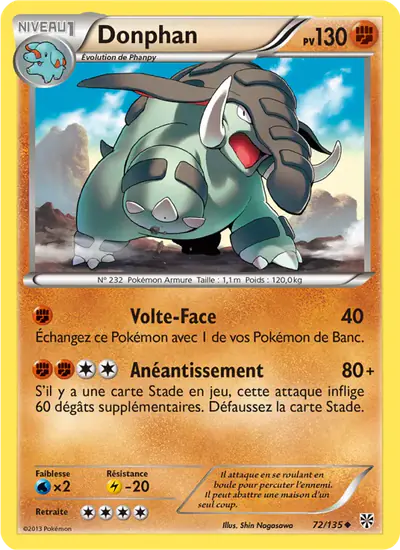 Image de la carte Pokemon Donphan 72/135