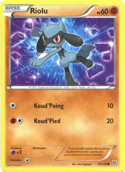 Image de la carte Pokemon Riolu 75/135