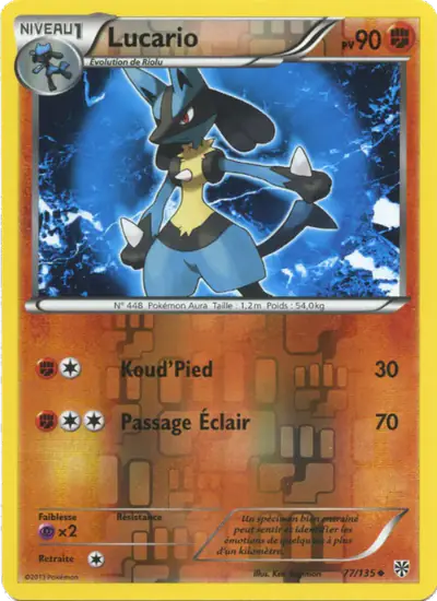 Image de la carte Pokemon Lucario 77/135