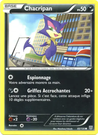Image de la carte Pokemon Chacripan 83/135