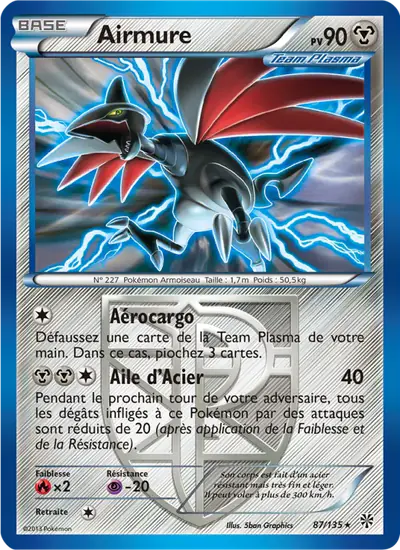 Image de la carte Pokemon Airmure 87/135