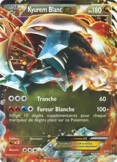 Image de la carte Pokemon Kyurem Blanc EX 96/135