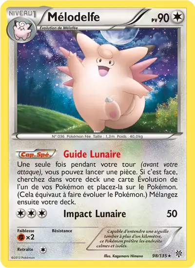Image de la carte Pokemon Mélodelfe 98/135