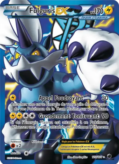 Image de la carte Pokemon Fulguris EX 110/116