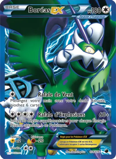 Image de la carte Pokemon Boréas EX 114/116