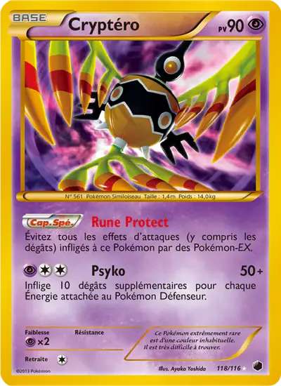 Image de la carte Pokemon Cryptéro 118/116