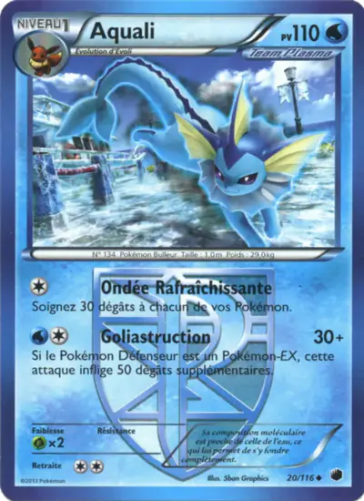 Image de la carte Pokemon Aquali 20/116