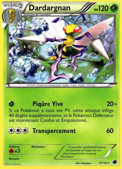 Image de la carte Pokemon Dardargnan 3/116
