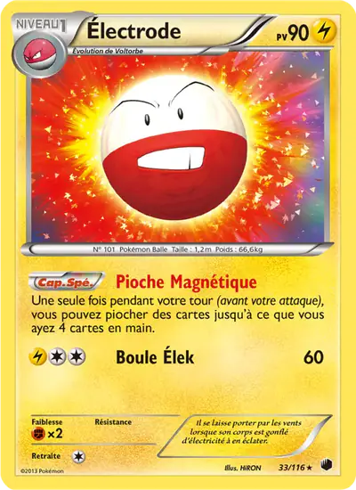 Image de la carte Pokemon Électrode 33/116