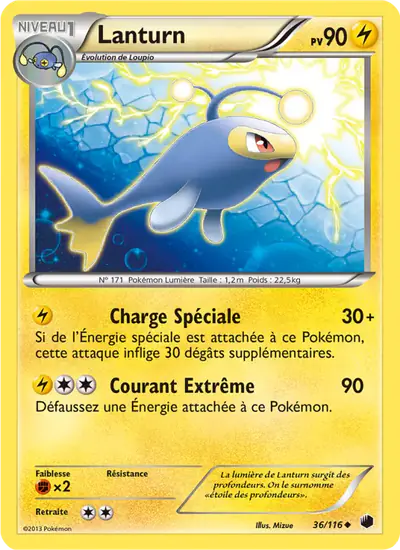 Image de la carte Pokemon Lanturn 36/116
