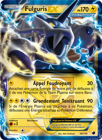 Image de la carte Pokemon Fulguris EX 38/116