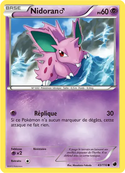 Image de la carte Pokemon Nidoran ♂ 43/116