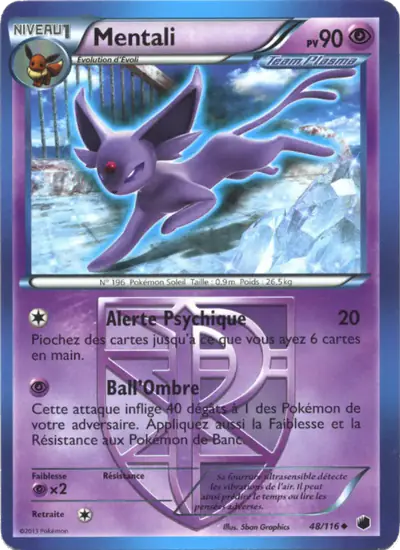 Image de la carte Pokemon Mentali 48/116
