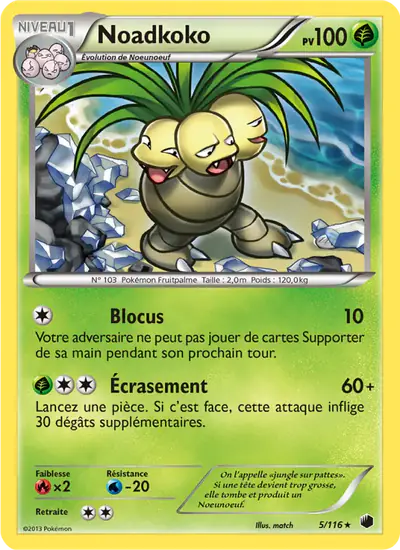Image de la carte Pokemon Noadkoko 5/116