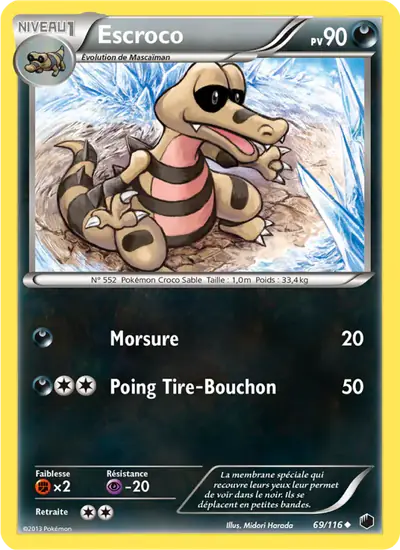 Image de la carte Pokemon Escroco 69/116