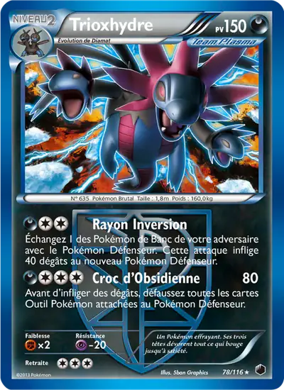 Image de la carte Pokemon Trioxhydre 78/116