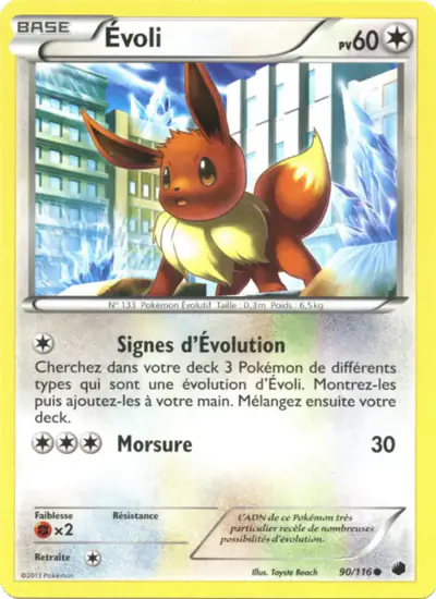 Image de la carte Pokemon Évoli 90/116