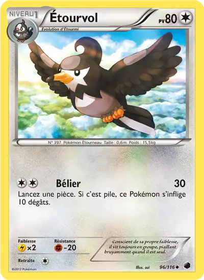 Image de la carte Pokemon Étourvol 96/116