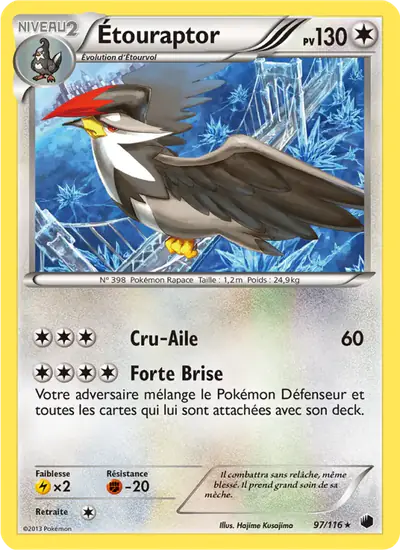 Image de la carte Pokemon Étouraptor 97/116