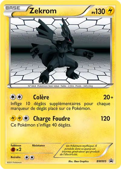 Image de la carte Pokemon Zekrom BW005/101
