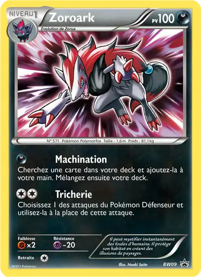 Image de la carte Pokemon Zoroark BW09/101