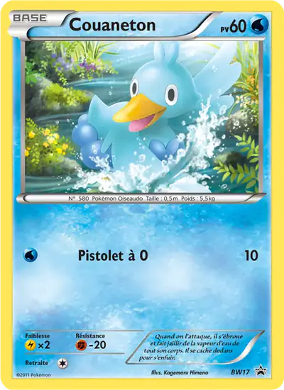 Image de la carte Pokemon Couaneton BW17/101