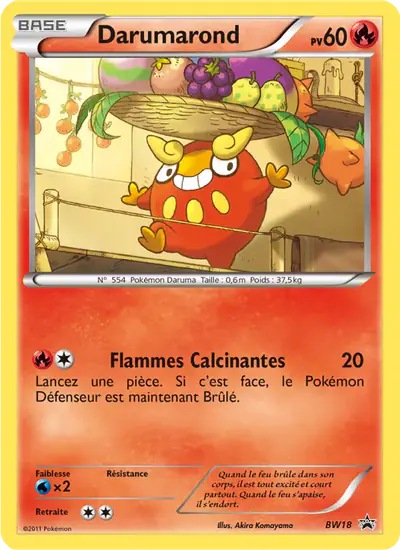 Image de la carte Pokemon Darumarond BW18/101