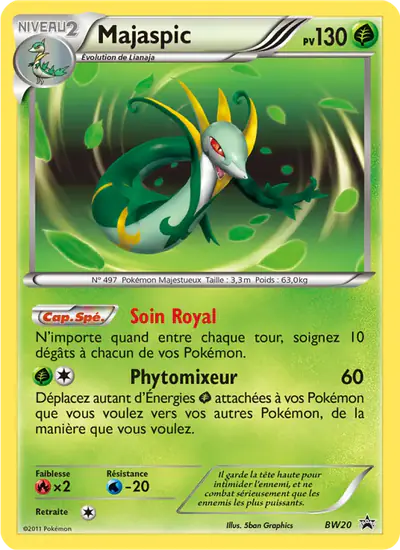 Image de la carte Pokemon Majaspic BW20/101