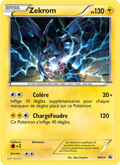 Image de la carte Pokemon Zekrom BW24/101