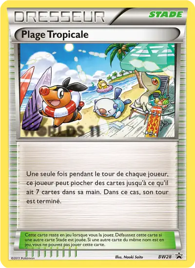 Image de la carte Pokemon Plage Tropicale BW28/101