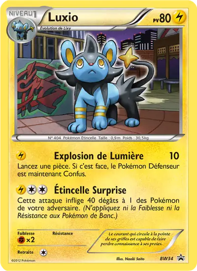 Image de la carte Pokemon Luxio BW34/101