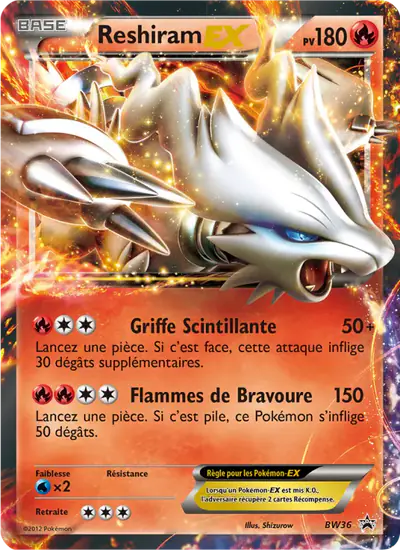 Image de la carte Pokemon Reshiram EX BW36/101