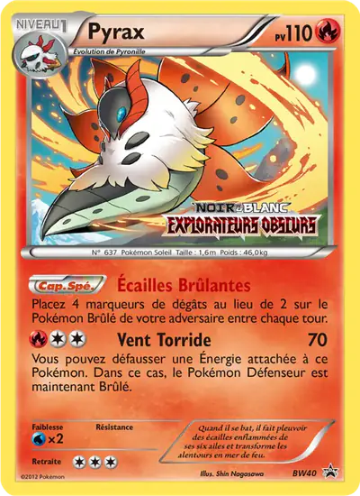 Image de la carte Pokemon Pyrax BW40/101