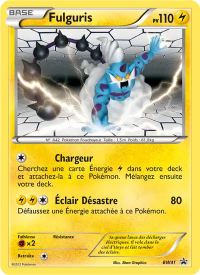 Image de la carte Pokemon Fulguris BW41/101
