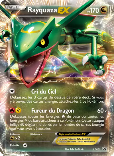Image de la carte Pokemon Rayquaza EX BW47/101