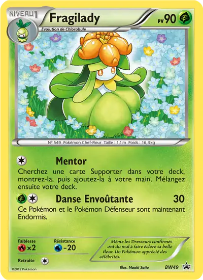 Image de la carte Pokemon Fragilady BW49/101