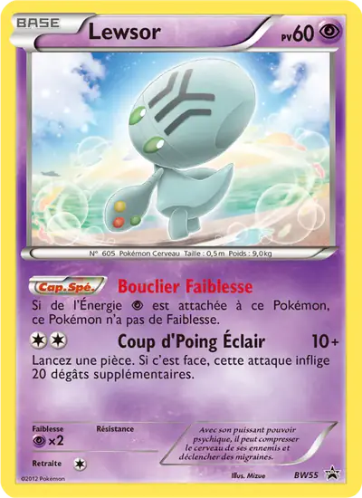 Image de la carte Pokemon Lewsor BW55/101