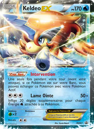 Image de la carte Pokemon Keldeo EX BW61/101