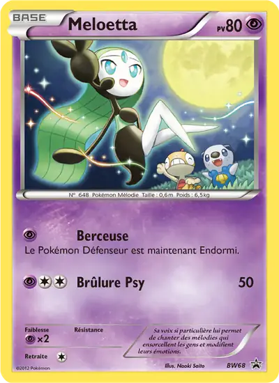 Image de la carte Pokemon Meloetta BW68/101