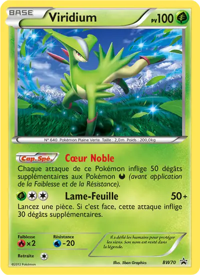 Image de la carte Pokemon Viridium BW70/101