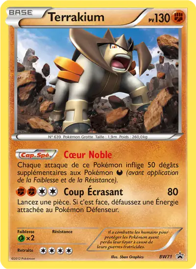 Image de la carte Pokemon Terrakium BW71/101