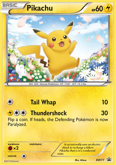 Image de la carte Pokemon Pikachu BW77/101